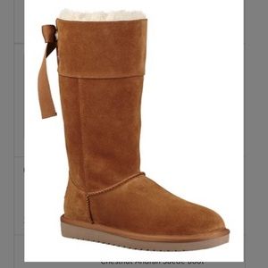 Koolaburra by UGG chestnut tall boot with lace back